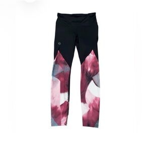 Under Armour Black Leggings with Pink Graphic Panels